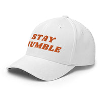 Load image into Gallery viewer, Stay Humble (Orange Embroidery) Bitcoin Flexfit Hat - fomo21
