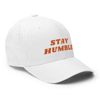 Load image into Gallery viewer, Stay Humble (Orange Embroidery) Bitcoin Flexfit Hat - fomo21
