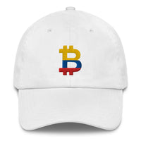 Load image into Gallery viewer, Colombian Flag Bitcoin B Dad Hat-fomo21
