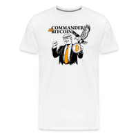 Load image into Gallery viewer, Commander-in-Bitcoin President Donald Trump T-shirt in white

