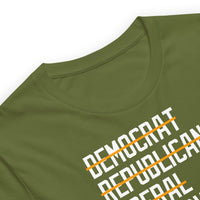 Load image into Gallery viewer, Democrat Republican Conservative Liberal Bitcoiner (White Lettering) Bitcoin T-Shirt-T-Shirt-fomo21
