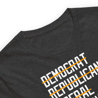 Load image into Gallery viewer, Democrat Republican Conservative Liberal Bitcoiner (White Lettering) Bitcoin T-Shirt-T-Shirt-fomo21
