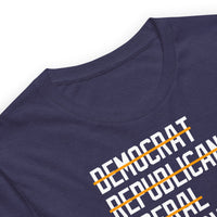 Load image into Gallery viewer, Democrat Republican Conservative Liberal Bitcoiner (White Lettering) Bitcoin T-Shirt-T-Shirt-fomo21
