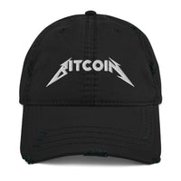 Load image into Gallery viewer, Bitcoin Rocks Distressed Dad Hat - fomo21
