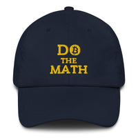 Load image into Gallery viewer, Do The Math (Gold Embroidery) Bitcoin Dad Hat-Dad Hat-fomo21

