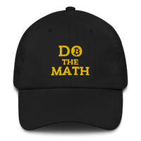 Load image into Gallery viewer, Do The Math (Gold Embroidery) Bitcoin Dad Hat-Dad Hat-fomo21
