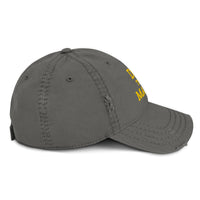 Load image into Gallery viewer, Do The Math (Gold Embroidery) Bitcoin Distressed Dad Hat-fomo21
