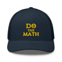 Load image into Gallery viewer, Do The Math (Gold Embroidery) Bitcoin Retro Trucker Hat-Trucker Hat-fomo21
