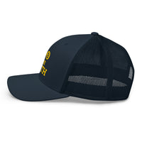 Load image into Gallery viewer, Do The Math (Gold Embroidery) Bitcoin Retro Trucker Hat-Trucker Hat-fomo21

