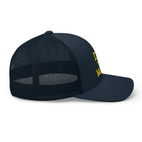 Load image into Gallery viewer, Do The Math (Gold Embroidery) Bitcoin Retro Trucker Hat-Trucker Hat-fomo21
