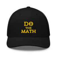 Load image into Gallery viewer, Do The Math (Gold Embroidery) Bitcoin Retro Trucker Hat-Trucker Hat-fomo21
