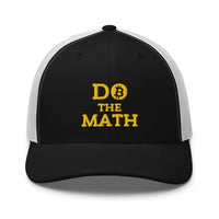 Load image into Gallery viewer, Do The Math (Gold Embroidery) Bitcoin Retro Trucker Hat-Trucker Hat-fomo21
