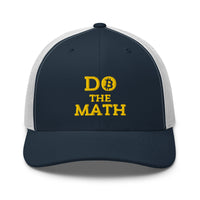 Load image into Gallery viewer, Do The Math (Gold Embroidery) Bitcoin Retro Trucker Hat-Trucker Hat-fomo21
