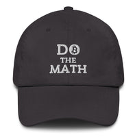 Load image into Gallery viewer, Do The Math (White Embroidery) Bitcoin Dad Hat-Dad Hat-fomo21
