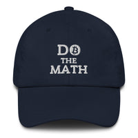 Load image into Gallery viewer, Do The Math (White Embroidery) Bitcoin Dad Hat-Dad Hat-fomo21
