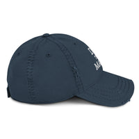 Load image into Gallery viewer, Do The Math (White Embroidery) Bitcoin Distressed Dad Hat-Dad Hat-fomo21
