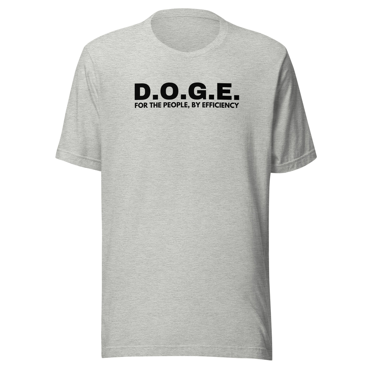 D.O.G.E For The People By Effiency DOGE T-Shirt in Athletic Heather Gray