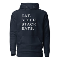 Load image into Gallery viewer, Eat Sleep Stack Sats Bitcoin Hoodie Sweatshirt-fomo21
