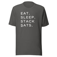 Load image into Gallery viewer, Eat Sleep Stack Sats Bitcoin T-Shirt-fomo21
