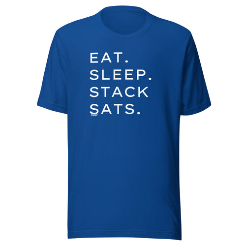 Eat Sleep Stack Sats Bitcoin T-Shirt-fomo21