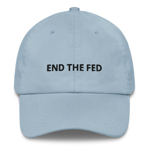 End The Fed (Black Embroidery) Bitcoin Dad Hat-fomo21