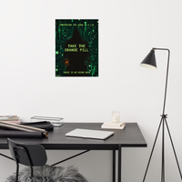 Load image into Gallery viewer, Take The Orange Pill Bitcoin Enhanced Matte Paper Poster - fomo21
