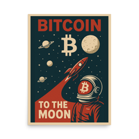 Load image into Gallery viewer, Bitcoin To The Moon Enhanced Matte Paper Poster - fomo21
