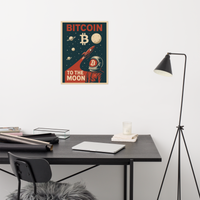 Load image into Gallery viewer, Bitcoin To The Moon Enhanced Matte Paper Poster - fomo21
