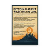 Load image into Gallery viewer, Bitcoin Is An Idea Whose Time Has Come Enhanced Matte Paper Poster - fomo21
