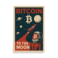 Load image into Gallery viewer, Bitcoin To The Moon Enhanced Matte Paper Poster - fomo21
