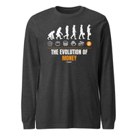Load image into Gallery viewer, Evolution of Money Bitcoin Long Sleeve T-Shirt-fomo21
