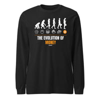 Load image into Gallery viewer, Evolution of Money Bitcoin Long Sleeve T-Shirt-fomo21
