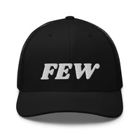 Load image into Gallery viewer, Few Bold (White Embroidery) Bitcoin Trucker Hat-fomo21
