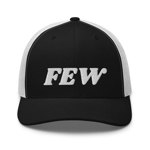 Few Bold (White Embroidery) Bitcoin Trucker Hat-fomo21