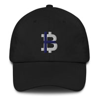 Load image into Gallery viewer, Finnish Flag Bitcoin B Dad Hat-fomo21
