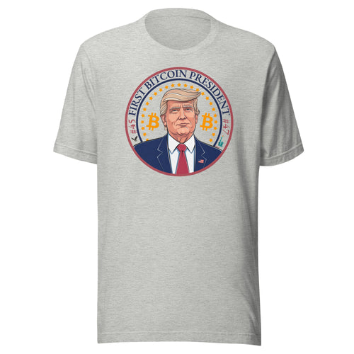 First Bitcoin President Donald Trump T-Shirt-fomo21