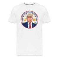 Load image into Gallery viewer, White First Bitcoin President Donald Trump T-Shirt

