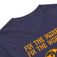 Load image into Gallery viewer, Fix The Money Fix The World 2 Bitcoin T-Shirt-fomo21
