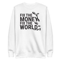 Load image into Gallery viewer, Fix The Money Fix The World Bitcoin Crewneck Sweatshirt-fomo21

