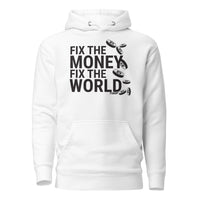 Load image into Gallery viewer, Fix The Money Fix The World Bitcoin Hoodie Sweatshirt-Pullover Hoodie Sweatshirt-fomo21

