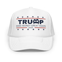 Load image into Gallery viewer, Trump Make Money Great Again 2024 Bitcoin Foam Trucker Hat - fomo21
