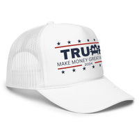 Load image into Gallery viewer, Trump Make Money Great Again 2024 Bitcoin Foam Trucker Hat - fomo21
