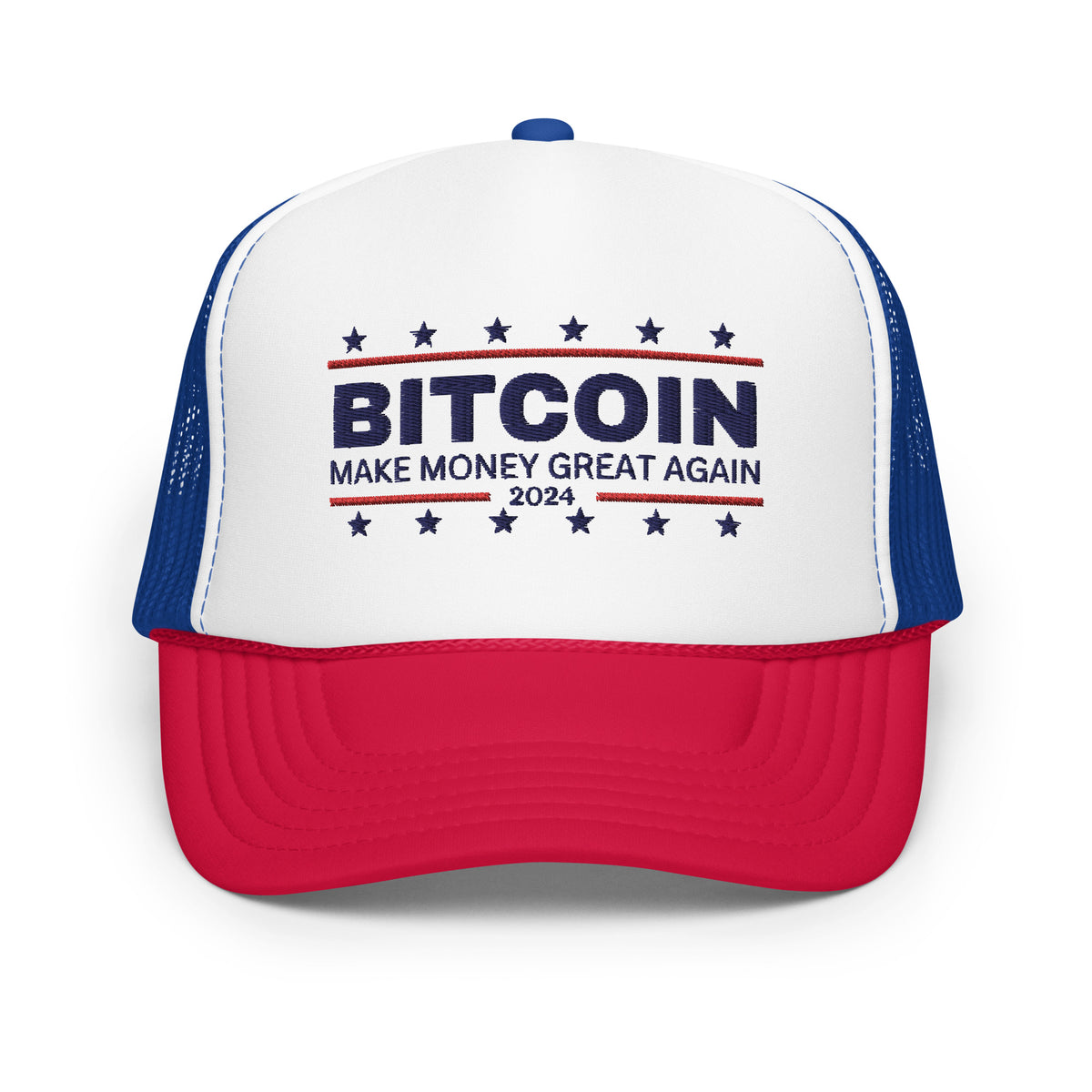 Make Money Great Again 2024 Bitcoin Foam Trucker Hat - fomo21