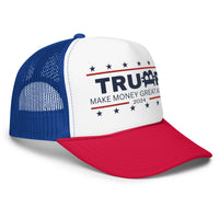 Load image into Gallery viewer, Trump Make Money Great Again 2024 Bitcoin Foam Trucker Hat - fomo21
