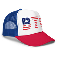 Load image into Gallery viewer, BTC USA Flag Bitcoin Foam Trucker Hat - fomo21

