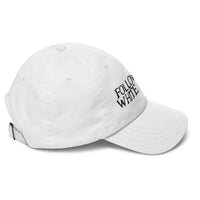 Load image into Gallery viewer, Follow The White Rabbit Black Embroidered Bitcoin Dad Hat-fomo21
