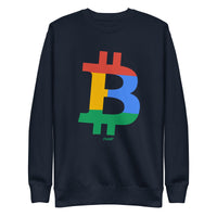 Load image into Gallery viewer, Four Color Bitcoin B Crewneck Sweatshirt-fomo21
