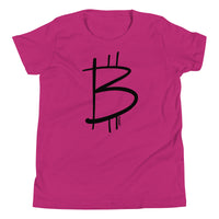 Load image into Gallery viewer, Freehand Bitcoin Youth T-Shirt-fomo21
