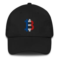 Load image into Gallery viewer, French Flag Bitcoin B Dad Hat-fomo21
