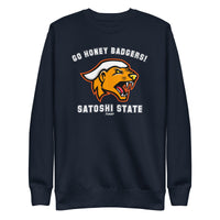 Load image into Gallery viewer, Go Honey Badgers! Satoshi State Bitcoin Crewneck Sweatshirt-fomo21
